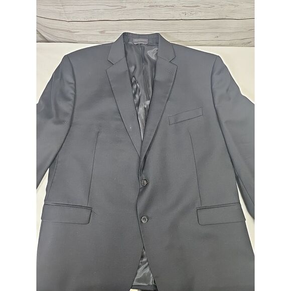 Vintage Lauren Ralph‎ Lauren Men's Blazer Suit Jacket 48R Wool Black 2 Button - Picture 1 of 13